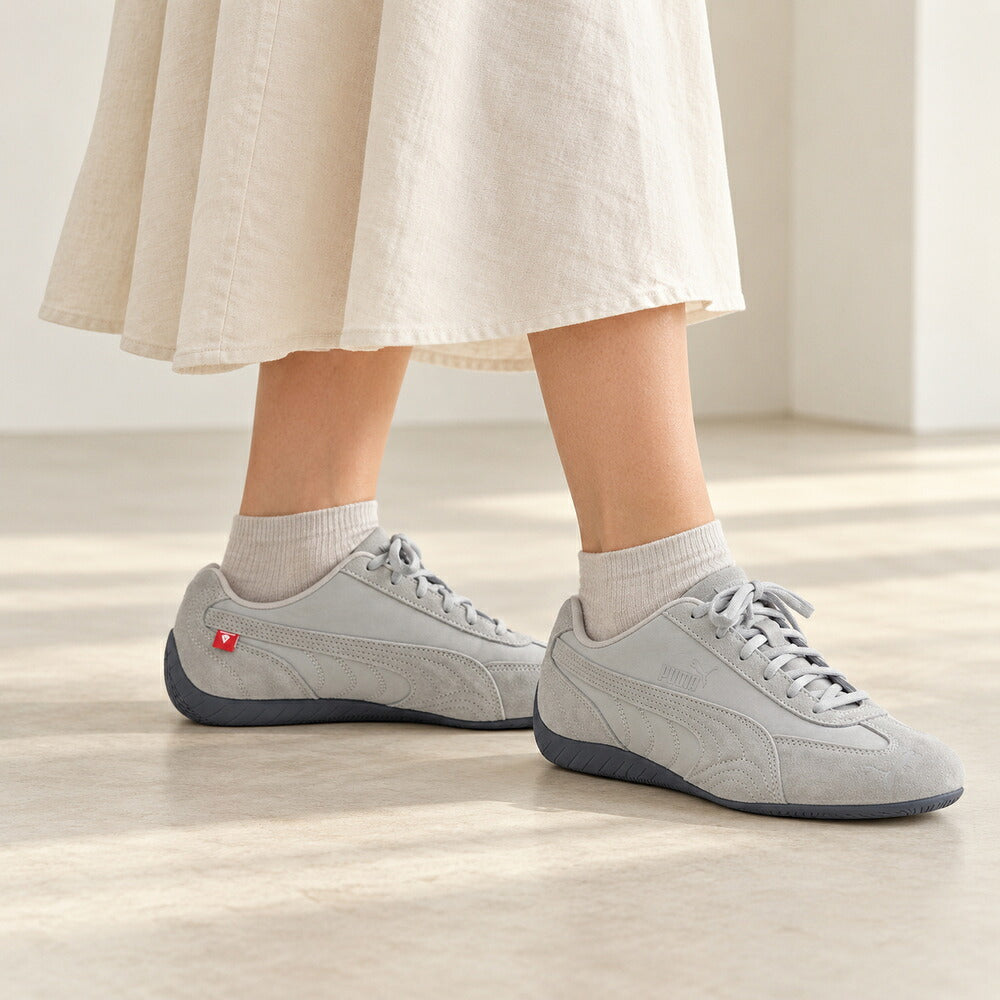 プーマPUMAウィメンズスピードキャットプリマロフトナイロンスニーカー40699401GrayEcho-MoodyGray（レディース）天然皮革ローカットスニーカーストリートカジュアル「靴」