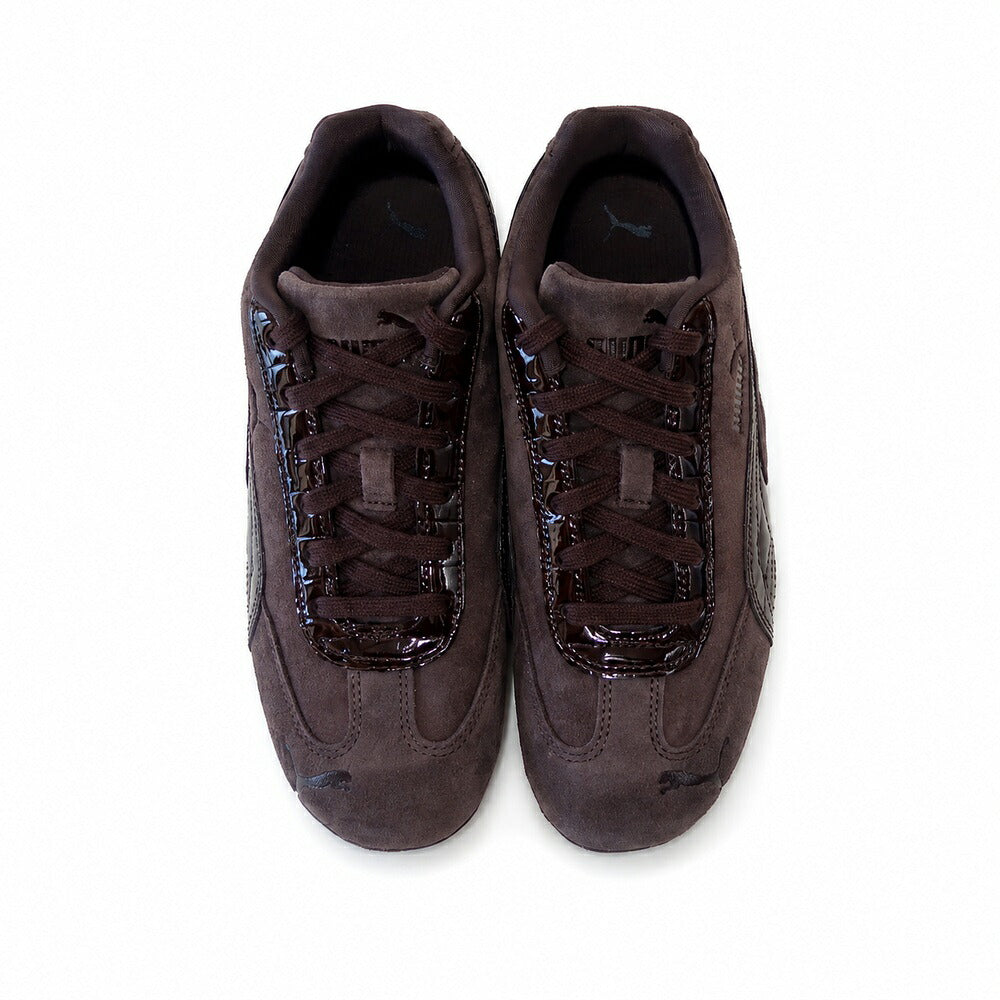プーマPUMAスピードキャットプレミアムクロコWNS40767401ChocolateFondue-PUMABlack（レディース）レザークロコ型押しローカットスニーカーストリートカジュアル「靴」