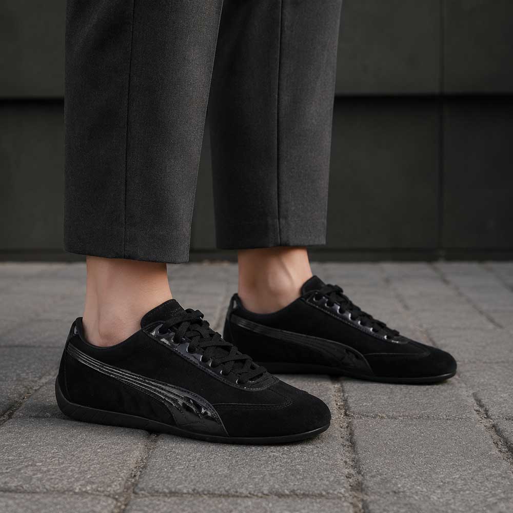プーマPUMAスピードキャットプレミアムクロコWNS40767403PUMABlack（レディース）レザークロコ型押しローカットスニーカーストリートカジュアル「靴」