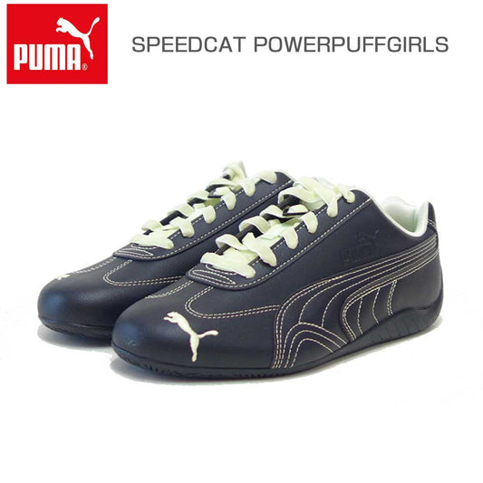 プーマPUMAスピードキャットPOWERPUFFGIRLS40810101PUMABlack-PSilver-Greenillusion（レディース）人工皮革ローカットスニーカーストリートカジュアル「靴」
