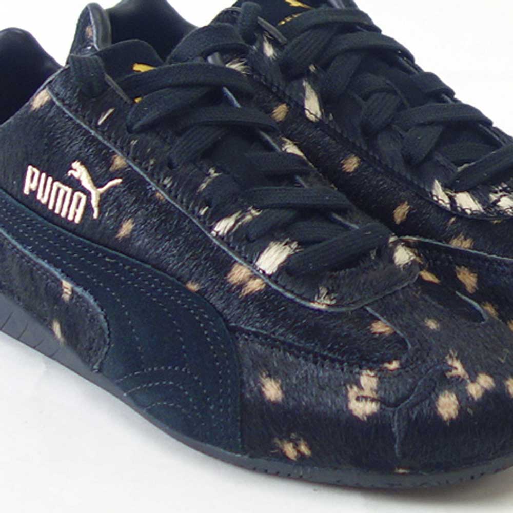 プーマPUMAスピードキャットドゥレット40816902PUMABlack-PUMAGold（レディース）ファー天然皮革ローカットスニーカーストリートカジュアル「靴」