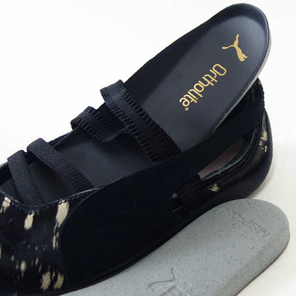 プーマPUMAスピードキャットBALLETDOELETTE40817102PUMABlack-PUMAGold（レディース）天然皮革バレエシューズスニーカー「靴」