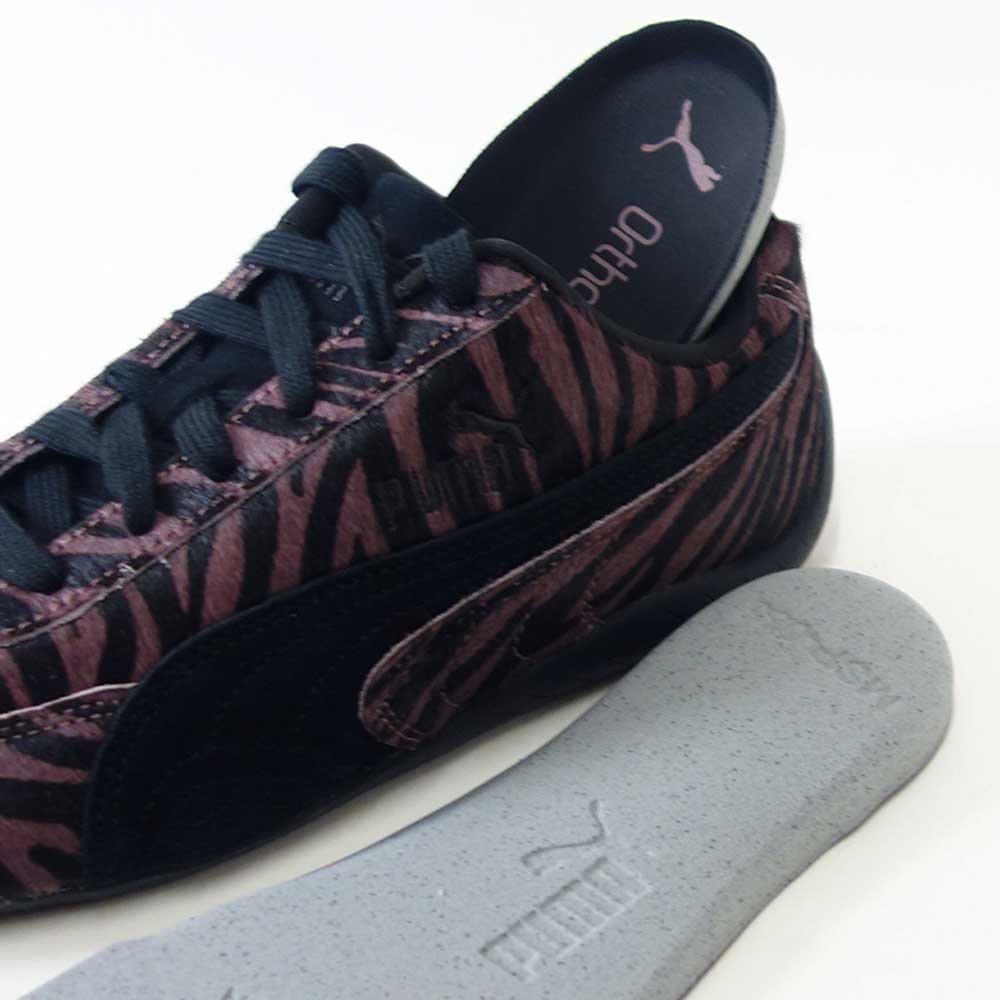 プーマPUMAスピードキャットタイガー41013901RichCocoa-PUMABlack（レディース）ファー天然皮革ローカットスニーカーストリートカジュアル「靴」