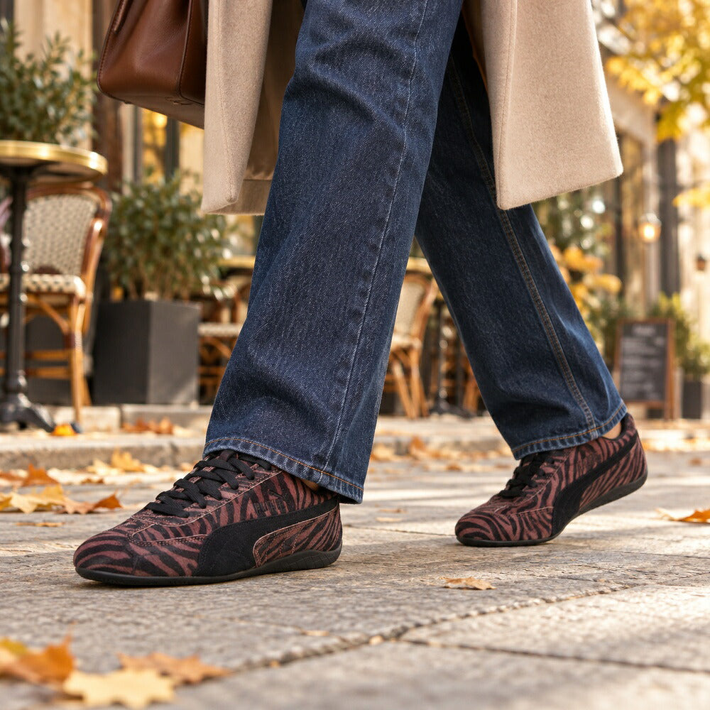 プーマPUMAスピードキャットタイガー41013901RichCocoa-PUMABlack（レディース）ファー天然皮革ローカットスニーカーストリートカジュアル「靴」