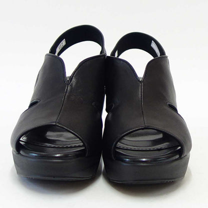 【SALE 20%OFF】 フィズリーン FIZZ REEN  412 ブラック（レディースサンダル） ゆったりEEEEのバックストラップ（日本製） コンフォート カジュアル 4E ウェッジヒール「靴」