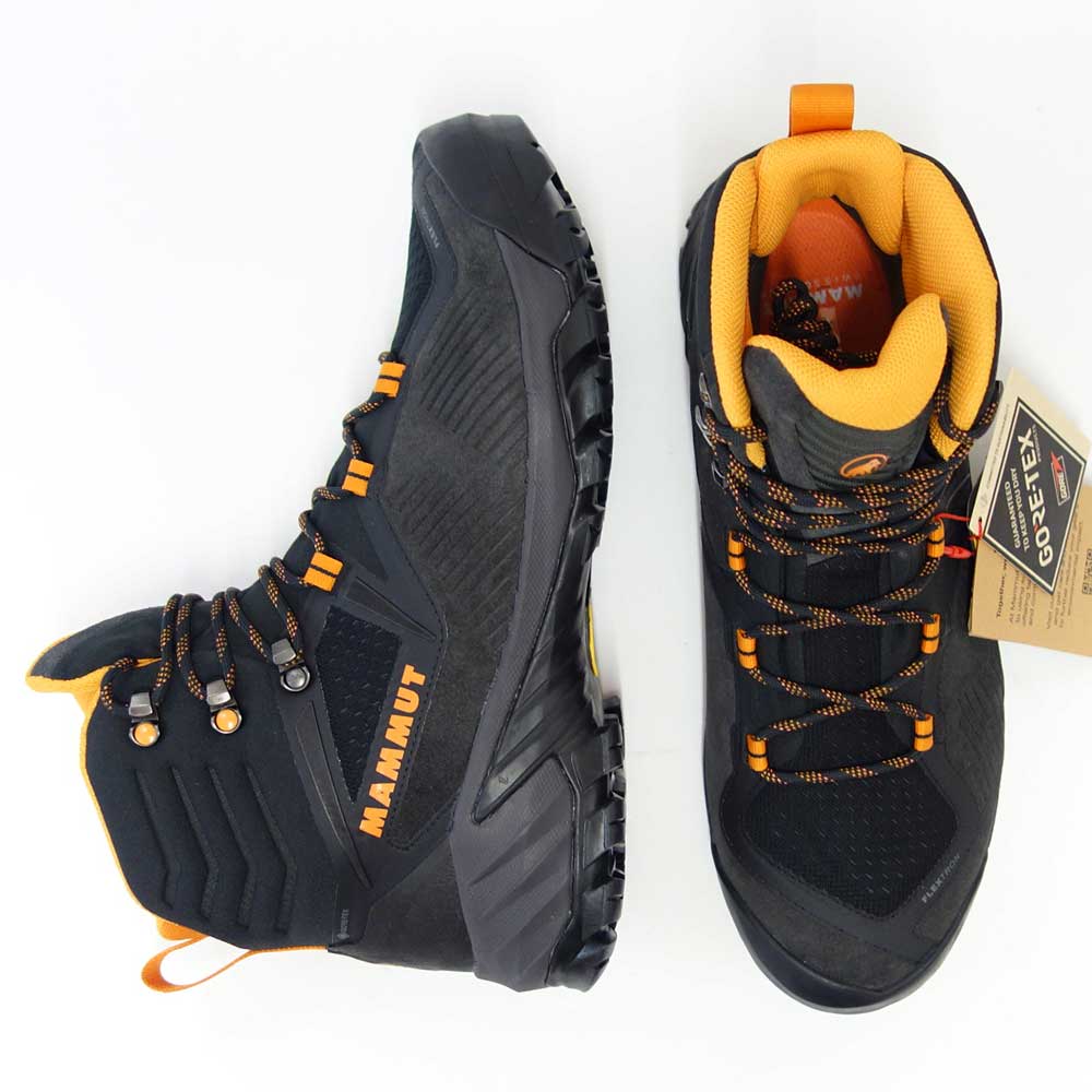 MAMMUT マムート Sapuen High GTX  Men 303004241（メンズ）カラー：black-dark radiant(00132) アウトドアスニーカー ウォーキングシューズ 防水ハイキングシューズ「靴」