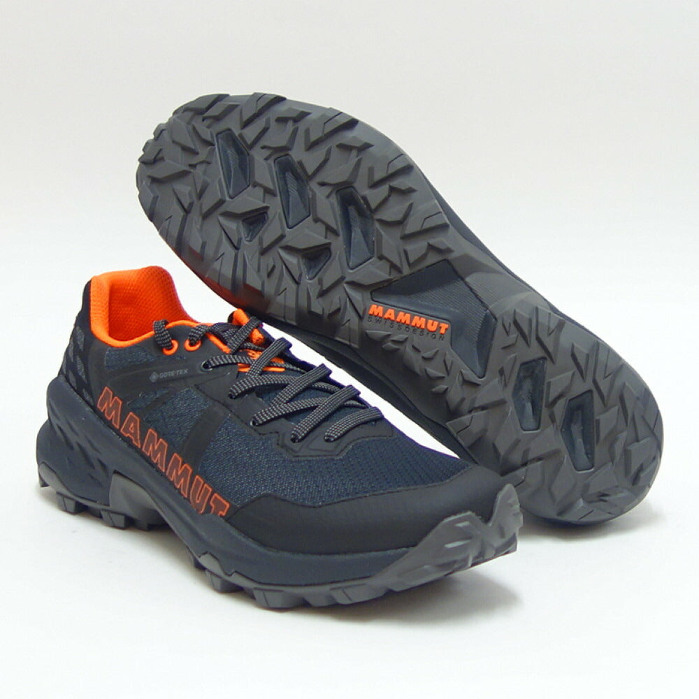 MAMMUT マムート Sertig II Low GTX Men 303004280（メンズ）カラー：black-vibrant orange(00533) アウトドアスニーカー ウォーキングシューズ 防水ハイキングシューズ「靴」