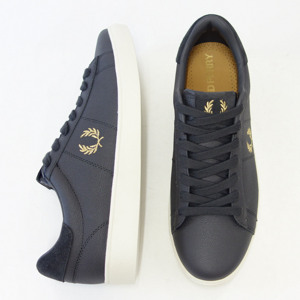 【SALE 20%OFF】 FRED PERRY フレッドペリー  B 4322 G85（ユニセックス）SPENCER TUMBLED LEATHER （スペンサー タンブルド レザー） カラー：グレー  天然皮革のローカットスニーカー 展開サイズ 26cm 28cm  「靴」