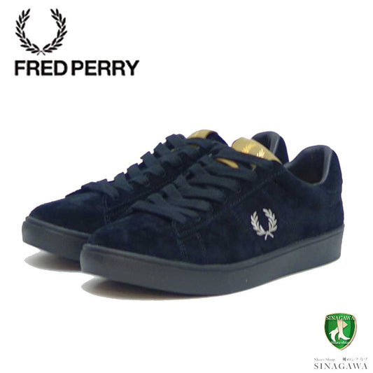 FRED PERRY フレッドペリー  B4323102（ユニセックス）SPENCER SUEDE （スペンサー スエード） カラー：BLACK 天然皮革 ローカット スニーカー  「靴」