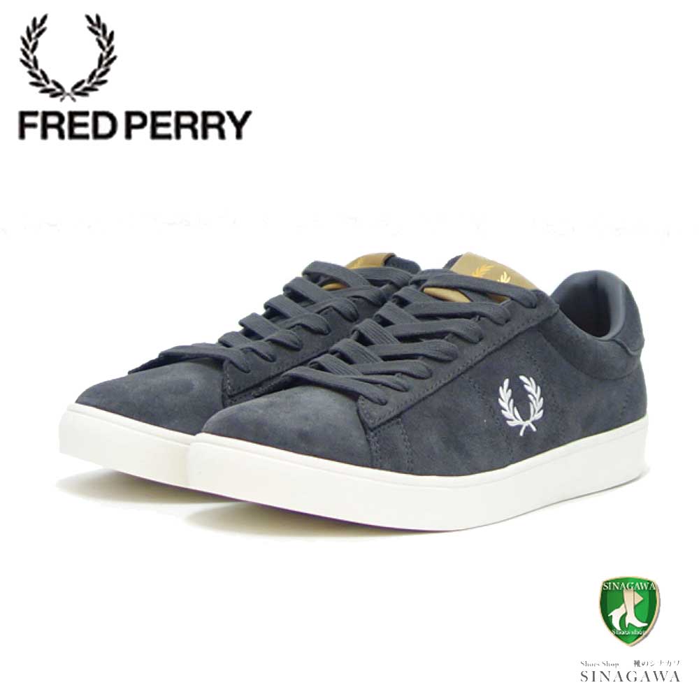 FRED PERRY フレッドペリー  B4323G85（ユニセックス）SPENCER SUEDE （スペンサー スエード） カラー：GUNMETAL 天然皮革 ローカット スニーカー  「靴」