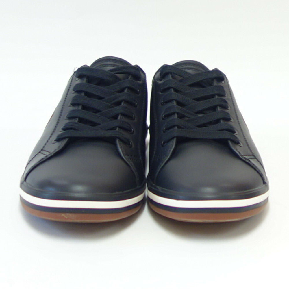 FRED PERRY フレッドペリー  B4333 S76（ユニセックス）KINGSTON LEATHER カラー：Black / WHIS 天然皮革 ローカットスニーカー テニスシューズ  「靴」