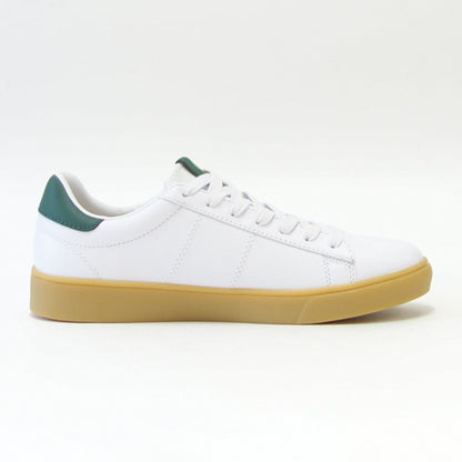 【SALE 20%OFF】 FRED PERRY フレッドペリー  B 4334 300（ユニセックス）SPENCER LEATHER （スペンサー レザー） カラー：ホワイト  天然皮革のローカットスニーカー  展開サイズ 26cm 27cm 28cm 「靴」