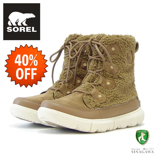 【SALE 40%OFF】 ソレル SOREL NL 4455（レディース） ソレルエクスプローラー2　ジョアンコージー：Delta Fawn (257)  防水・軽量ショートブーツ「靴」