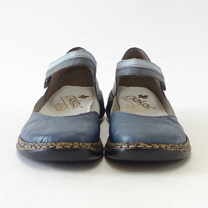 【SALE 20%OFF】 rieker リーカー 46336 12 ブルー （レディース） クッション性の良いお洒落ストラップシューズ フラットシューズ 「靴」