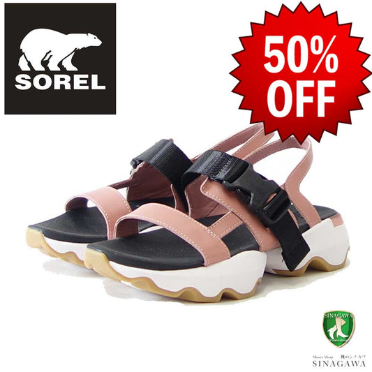 【SALE 50%OFF】 ソレル SOREL NL 4697（レディース サンダル） キネティックインパクトスリング：Eraser Pink / ホワイト (659)   天然皮革 アンクルストラップ サンダル「靴」