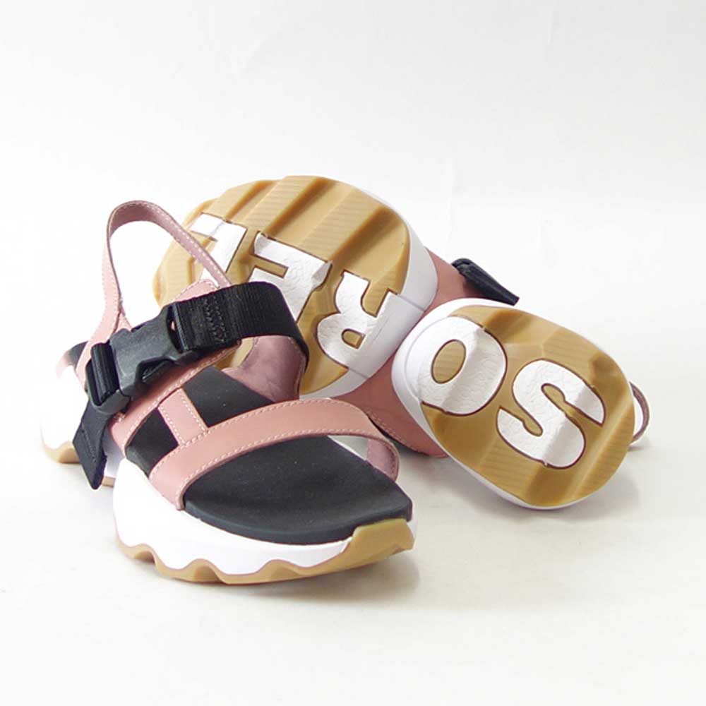 【SALE 50%OFF】 ソレル SOREL NL 4697（レディース サンダル） キネティックインパクトスリング：Eraser Pink / ホワイト (659)   天然皮革 アンクルストラップ サンダル「靴」