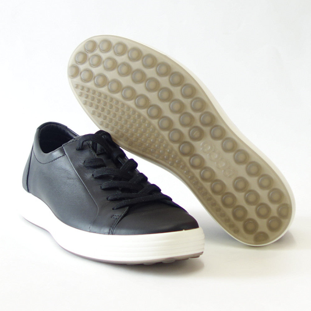 エコー ECCO SOFT 7 MEN'S SPORTS CLASSIC SNEAKER ブラック 47036401001（メンズ）天然皮革 ウォーキング シューズ  コンフォート レザースニーカー 「靴」