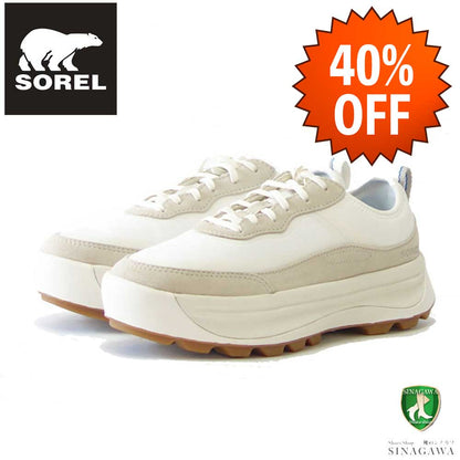 【SALE 40%OFF】 ソレル SOREL NL 4855（レディース スニーカー） アウトアンドアバウト503 ロウ ：Sea Salt / Dark Stone (125)   厚底 シューズ ウォーキングシューズ「靴」