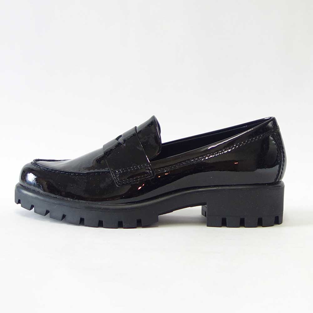 エコー ECCO MODTRAY WOMEN'S MOC-TOE PENNY LOAFER ブラックエナメル 49001321001 （レディース）快適な履き心地のレザーローファー  スリッポン 「靴」