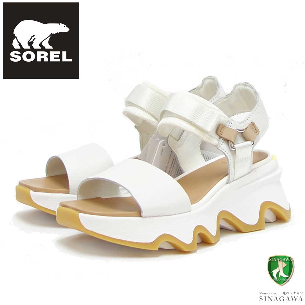 ソレル SOREL NL 4962（レディース） キネティックインパクトワイストラップハイサンダル：SEA SALT (125)   天然皮革 アンクルストラップ サンダル「靴」