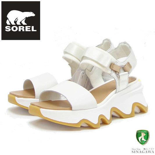 ソレル SOREL NL 4962（レディース） キネティックインパクトワイストラップハイサンダル：SEA SALT (125)   天然皮革 アンクルストラップ サンダル「靴」