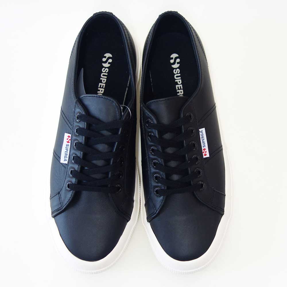 スペルガSUPERGA2750NAPPA（ユニセックス）ブラック(4a8115bwadt)ナッパレザースニーカー「靴」