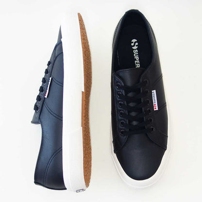 スペルガSUPERGA2750NAPPA（ユニセックス）ブラック(4a8115bwadt)ナッパレザースニーカー「靴」