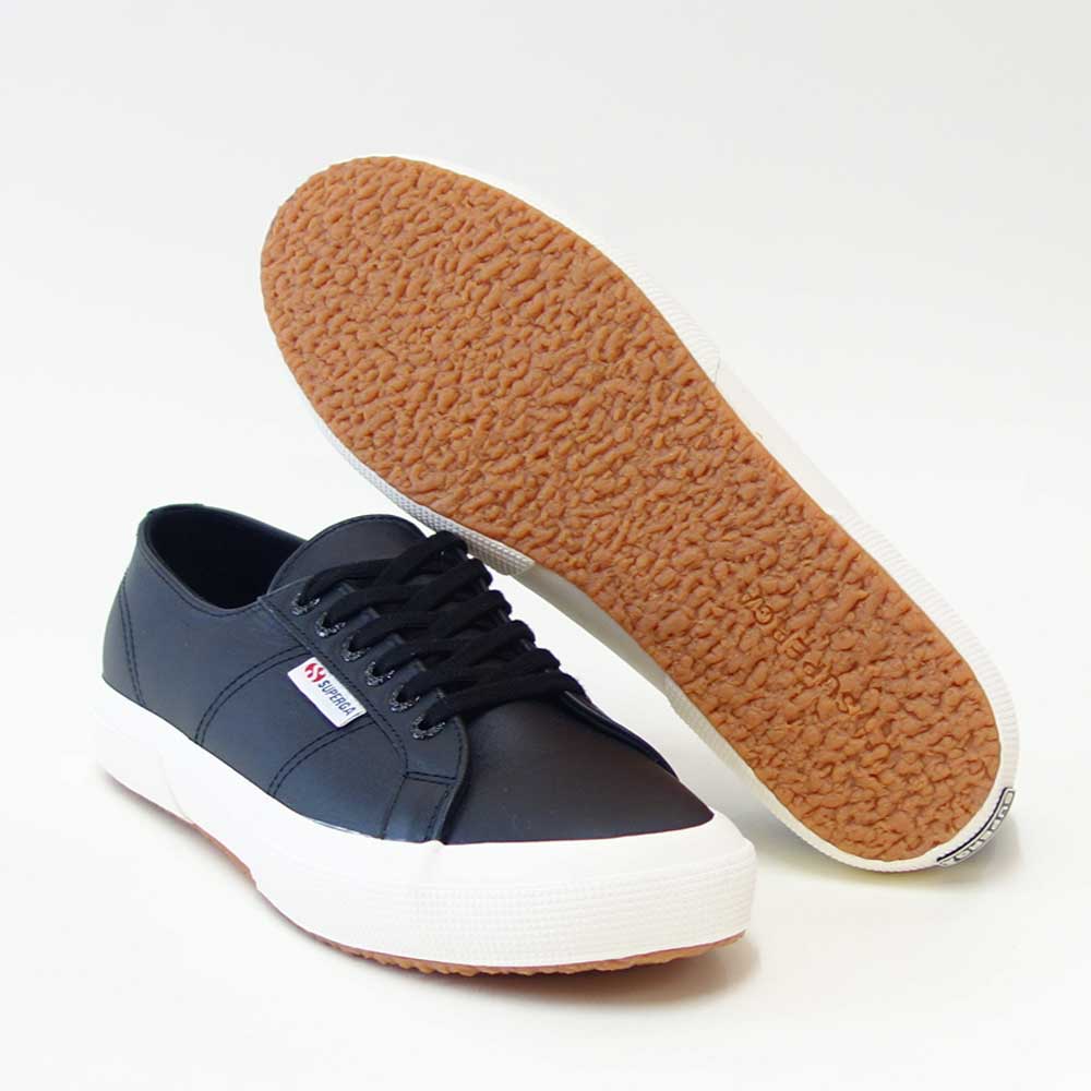 スペルガSUPERGA2750NAPPA（ユニセックス）ブラック(4a8115bwadt)ナッパレザースニーカー「靴」