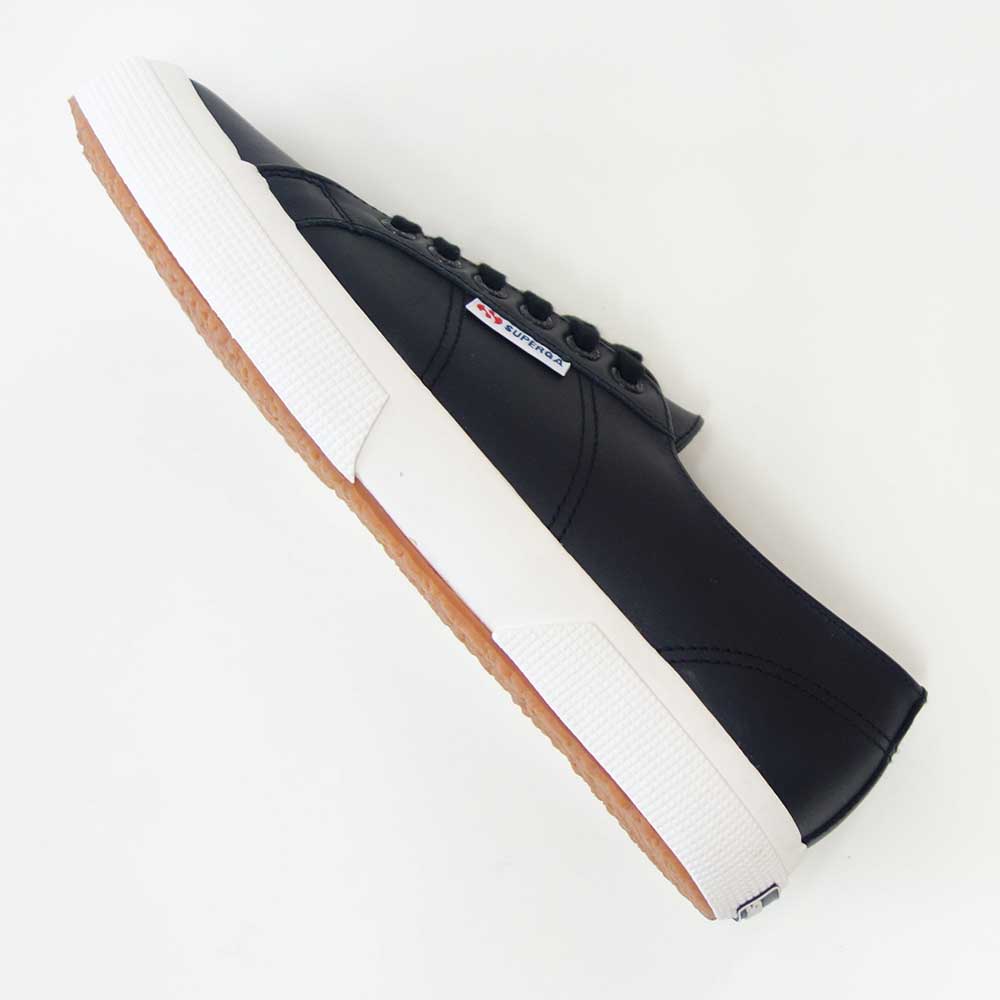 スペルガSUPERGA2750NAPPA（ユニセックス）ブラック(4a8115bwadt)ナッパレザースニーカー「靴」