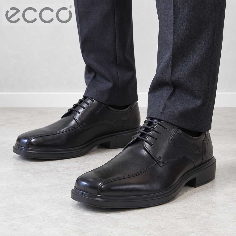 エコーECCOHELSINKI2MEN'SDERBY50017401001ブラック（メンズ）上質レザーのビジネスシューズレースアップスクエアトゥ「靴」