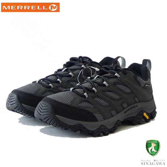 メレル MERRELL （メンズ）モアブ 3 シンセティック ゴアテックス  MOAB 500243w （幅広） ローカット カラー（グラナイト）  GORE-TEX 完全防水 通気性メッシュ アウトドアシューズ ウォーキング ハイキング トレイル 「靴」