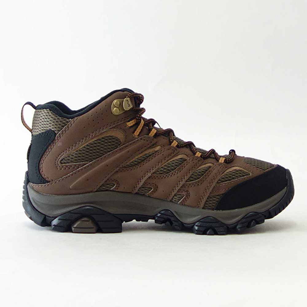 メレル MERRELL （メンズ）モアブ 3 シンセティック ミッド ゴアテックス  MOAB 500253w ワイドワイズ カラー：アース  GORE-TEX 完全防水 通気性メッシュ アウトドアシューズ ウォーキング ハイキング トレイル 「靴」