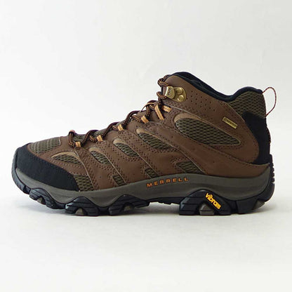 メレル MERRELL （メンズ）モアブ 3 シンセティック ミッド ゴアテックス  MOAB 500253w ワイドワイズ カラー：アース  GORE-TEX 完全防水 通気性メッシュ アウトドアシューズ ウォーキング ハイキング トレイル 「靴」