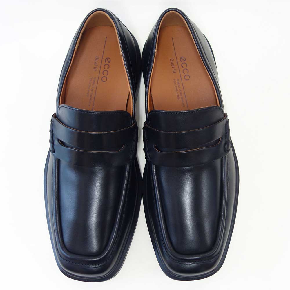 エコーECCOHELSINKI2MEN'SPENNYLOAFER50035401001ブラック（メンズ）上質レザーのビジネスシューズローファースリッポンスクエアトゥ「靴」