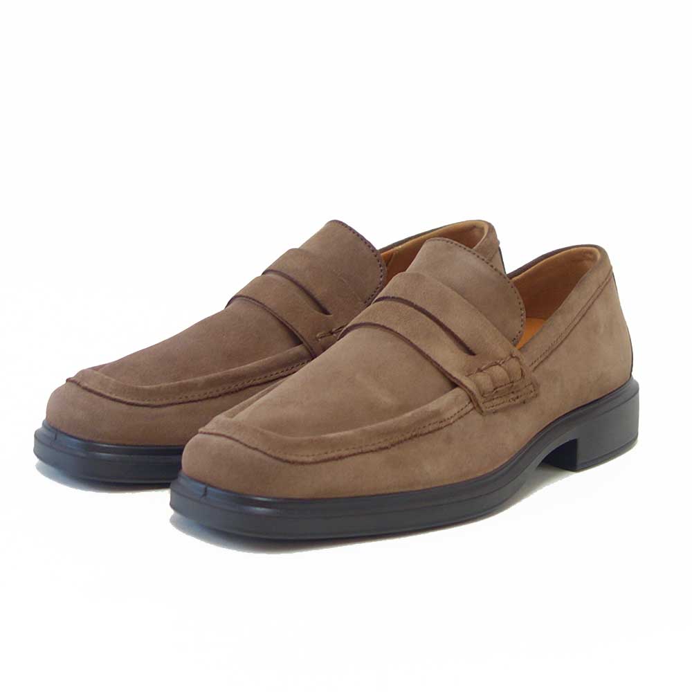エコーECCOHELSINKI2MEN'SPENNYLOAFER50035405482ブラウンスエード（メンズ）上質レザーのビジネスシューズローファースリッポンスクエアトゥ「靴」