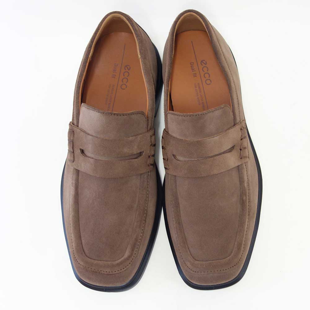 エコーECCOHELSINKI2MEN'SPENNYLOAFER50035405482ブラウンスエード（メンズ）上質レザーのビジネスシューズローファースリッポンスクエアトゥ「靴」