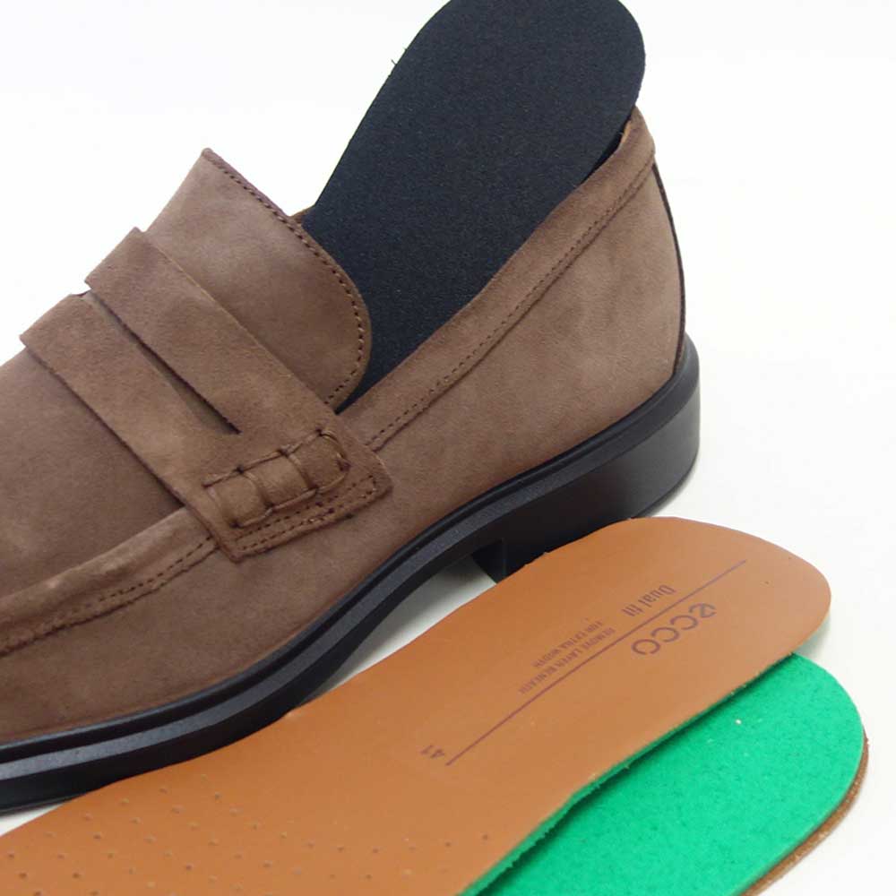 エコーECCOHELSINKI2MEN'SPENNYLOAFER50035405482ブラウンスエード（メンズ）上質レザーのビジネスシューズローファースリッポンスクエアトゥ「靴」