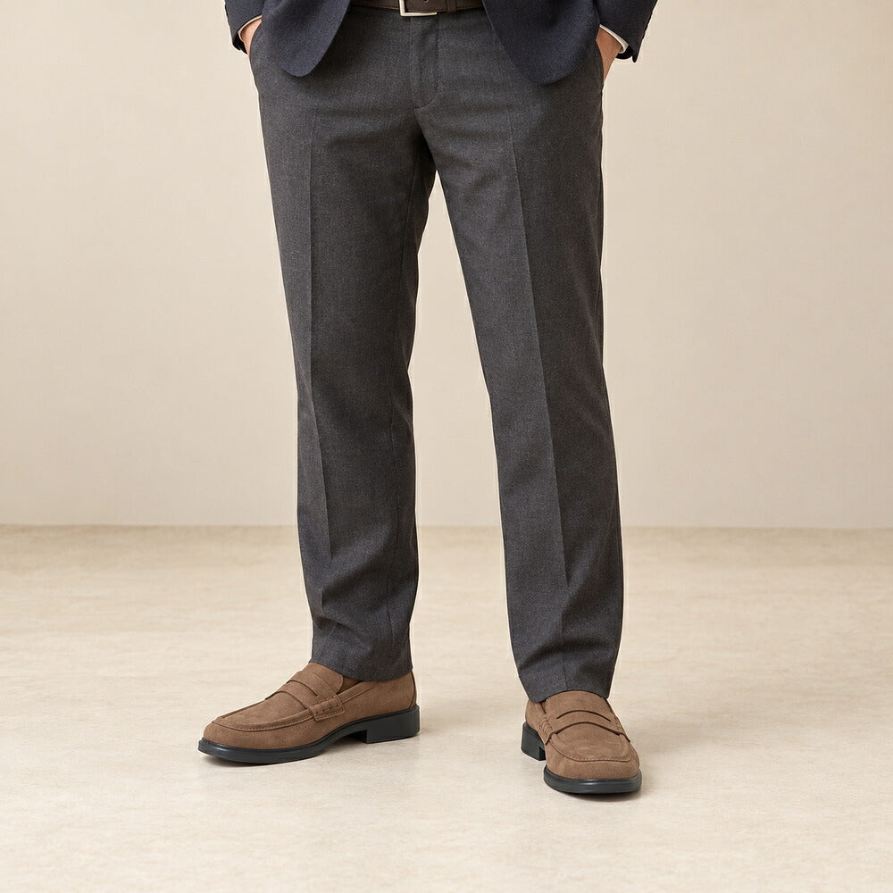 エコーECCOHELSINKI2MEN'SPENNYLOAFER50035405482ブラウンスエード（メンズ）上質レザーのビジネスシューズローファースリッポンスクエアトゥ「靴」