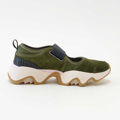 ソレルSORELNL5107（レディース）キネティックインパクト2メリージェーン：UtilityGreenGum(355)スエード&ストレッチスリッポンシューズ「靴」