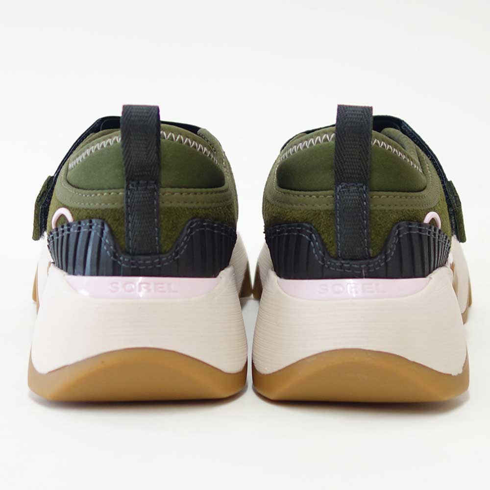 ソレルSORELNL5107（レディース）キネティックインパクト2メリージェーン：UtilityGreenGum(355)スエード&ストレッチスリッポンシューズ「靴」
