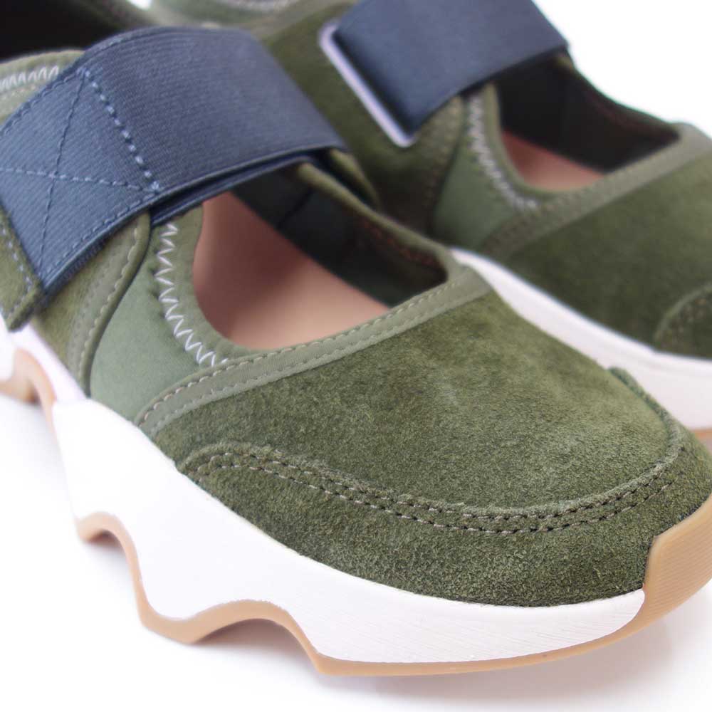 ソレルSORELNL5107（レディース）キネティックインパクト2メリージェーン：UtilityGreenGum(355)スエード&ストレッチスリッポンシューズ「靴」