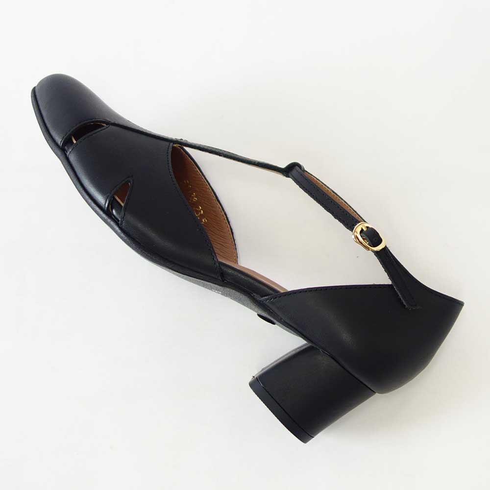 SAYA（サヤ） 51138 ブラック  セパレートパンプス 天然皮革 45mmヒール 日本製「靴」