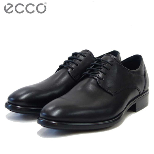 エコー ECCO CITYTRAY Plain  512734 01001 ブラック（メンズ）上質レザーのビジネスシューズ プレーントゥ レースアップ「靴」