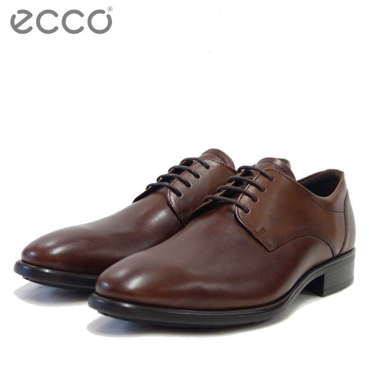 エコー ECCO CITYTRAY Plain  512734 01053 ブラウン（メンズ）上質レザーのビジネスシューズ プレーントゥ レースアップ「靴」