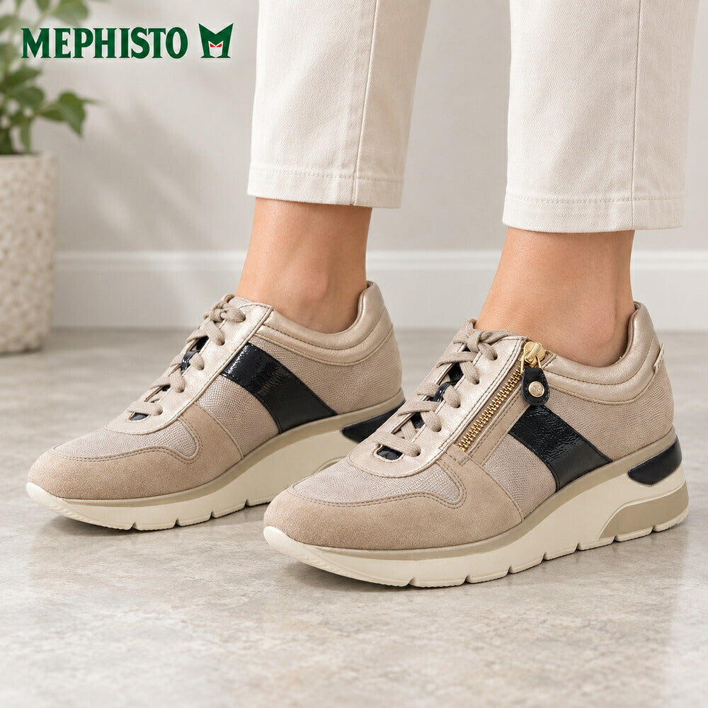 メフィストMEPHISTOELISIA（エリシア）トープ5145957天然皮革スニーカーレースアップウォーキングシューズ（レディース）「靴」正規品快適靴旅行