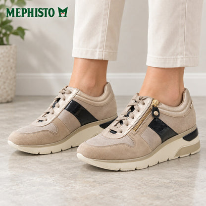メフィストMEPHISTOELISIA（エリシア）トープ5145957天然皮革スニーカーレースアップウォーキングシューズ（レディース）「靴」正規品快適靴旅行