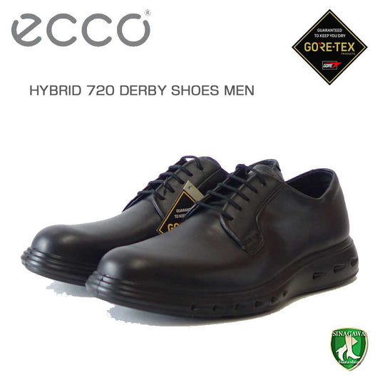 エコー ECCO HYBRID 720 DERBY SHOES   524704 01001 ブラック（メンズ）ゴアテックス 防水 プレミアムレザー ビジネスシューズ レースアップ 「靴」