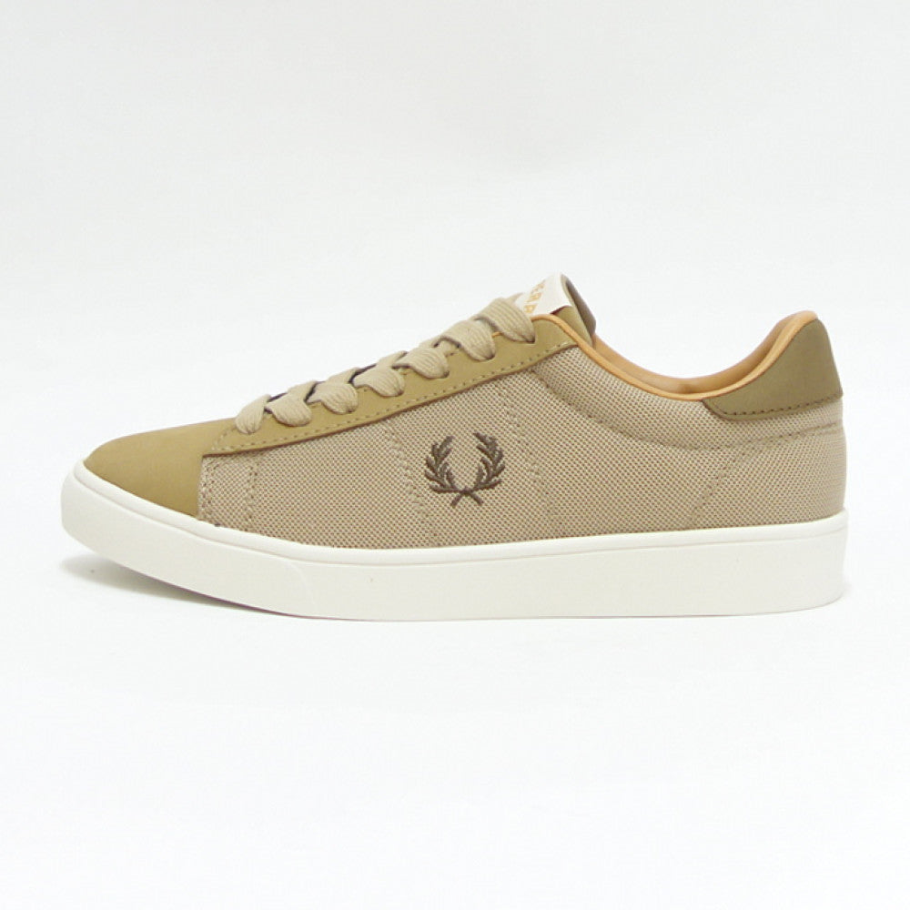 FRED PERRY フレッドペリー  B 5308 363（ユニセックス）SPENCER MESH / NUBUCK （スペンサー メッシュ／ヌバック） カラー：Warm Stone 天然皮革のローカットスニーカー  「靴」