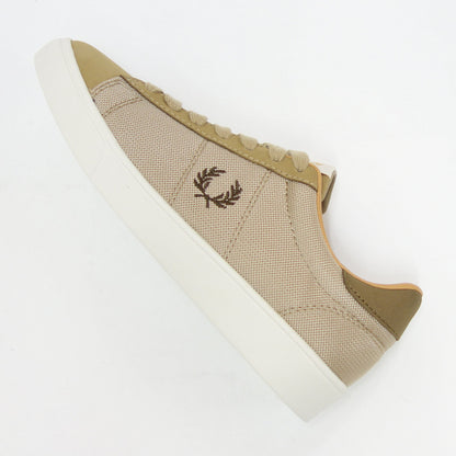 FRED PERRY フレッドペリー  B 5308 363（ユニセックス）SPENCER MESH / NUBUCK （スペンサー メッシュ／ヌバック） カラー：Warm Stone 天然皮革のローカットスニーカー  「靴」