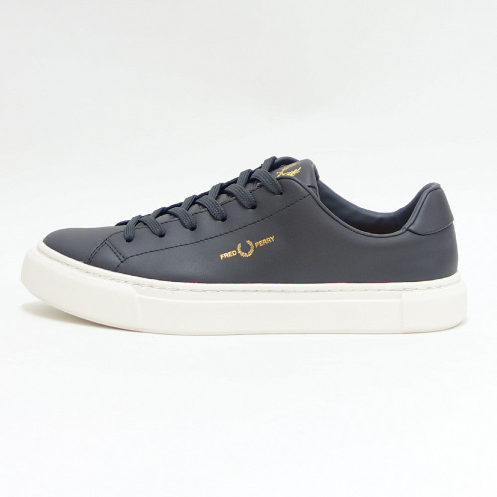 フレッドペリー FRED PERRY  B5310 G85（ユニセックス）B71 LEATHER カラー：GUNMETAL レザースニーカー  クラシックデザイン 「靴」